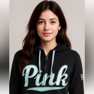 🩵 RARE Victoria’s Secret “PINK” Pullover Half Zip 🩵